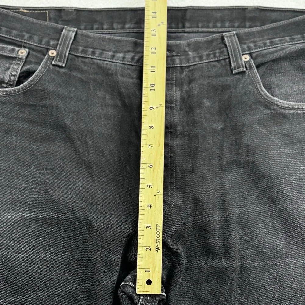 Levis 501 Jeans VTG‎ Men 42x32 Black Straight Button Fly Denim
